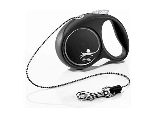 Laisse Black Design XS Cord 3m black/ silver Flexi FU02C3-251-S-SI
