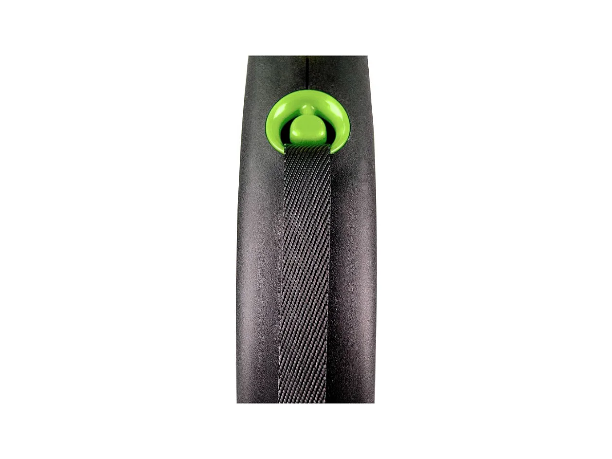 Laisse Black Design S Tape 5m black/ green Flexi FU12T5-251-S-CG