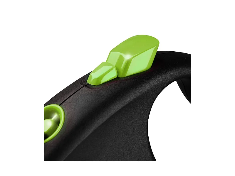 Laisse Black Design S Tape 5m black/ green Flexi FU12T5-251-S-CG