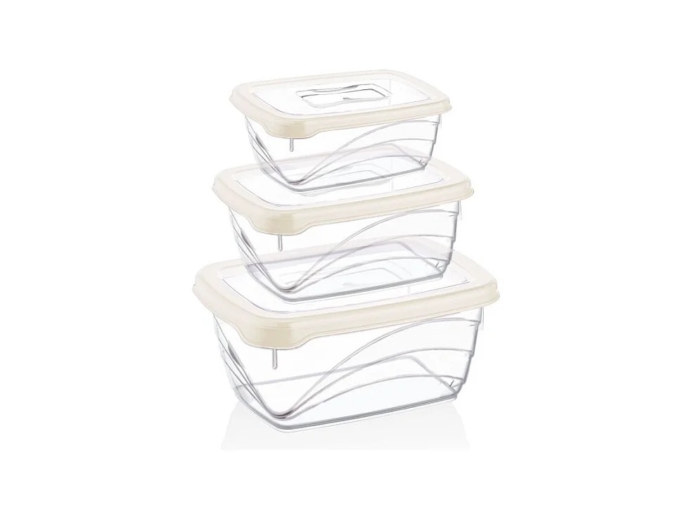 Ensemble de boite de conservation 3 pièces Herzberg HGL772-IVO