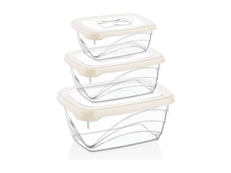 Ensemble de boite de conservation 3 pièces Herzberg HGL772-IVO