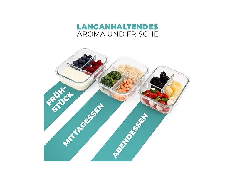 Ensemble de boite à repas en verre 3 pièces Classbach C-FHDM4021G