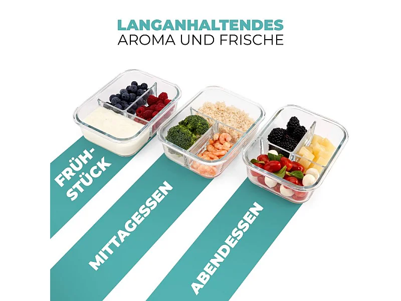 Ensemble de boite à repas en verre 3 pièces Classbach C-FHDM4021G