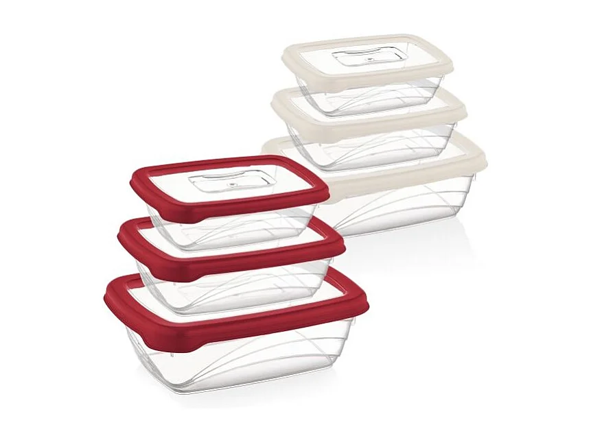 Ensemble de boite de conservation 3 pièces ivoire Herzberg HGL764-IVR