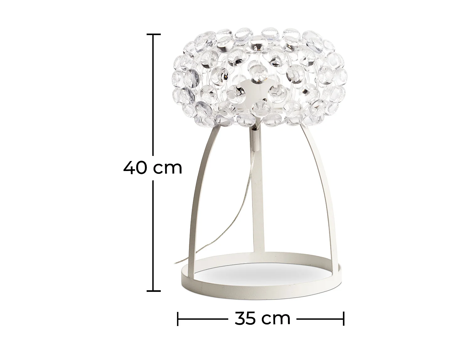 Lampada da Tavolo - Lampada da Salotto a Pulsanti in Cristallo - Piccola - Savoni