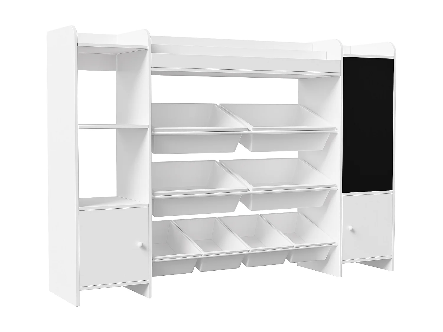 Libreria multifunzionale per bambini - Cassettiera, ripiani, tavolo da disegno, 137x94,5 cm