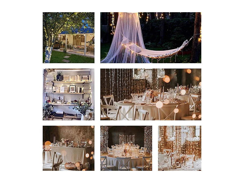 80M 800 LED-lichtsnoer - Buiten, binnen, tuin, bruiloft, carnavalverlichting - warm wit