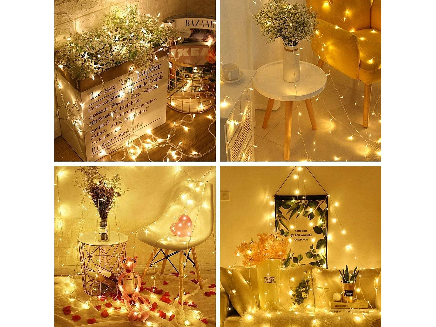 Guirlande Lumineuse 80M 800 LED - Éclairage Carnaval Mariage Extérieur Intérieur Jardin - Blanc Chaud