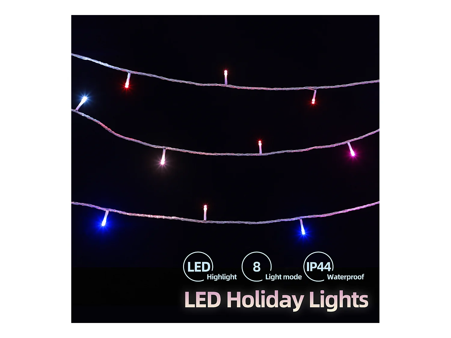 100M 600 LED-lichtsnoer - Carnaval Bruiloft Buiten Binnen Tuinverlichting - Multicolor