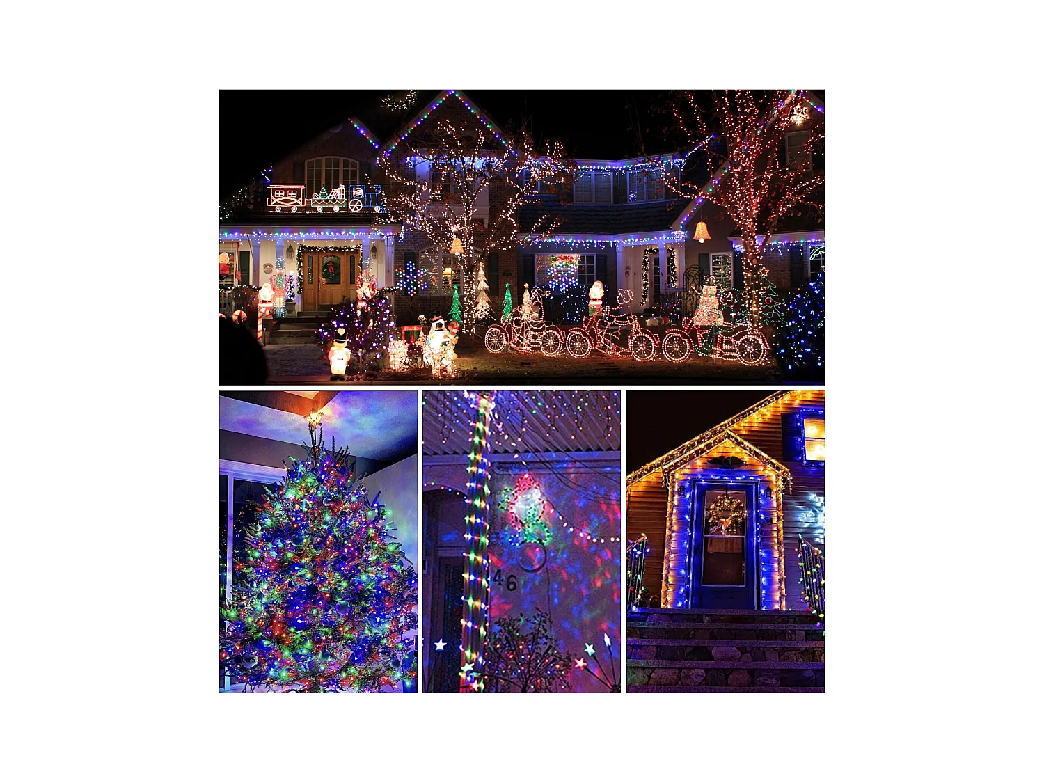 100M 600 LED-lichtsnoer - Carnaval Bruiloft Buiten Binnen Tuinverlichting - Multicolor