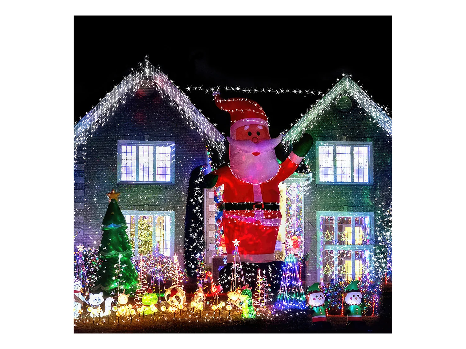 100M 600 LED-lichtsnoer - Carnaval Bruiloft Buiten Binnen Tuinverlichting - Multicolor