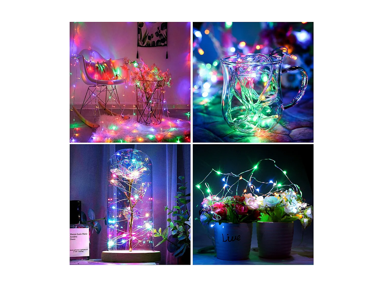Guirlande Lumineuse 100M 600 LED - Éclairage Carnaval Mariage Extérieur Intérieur Jardin - Multicolore