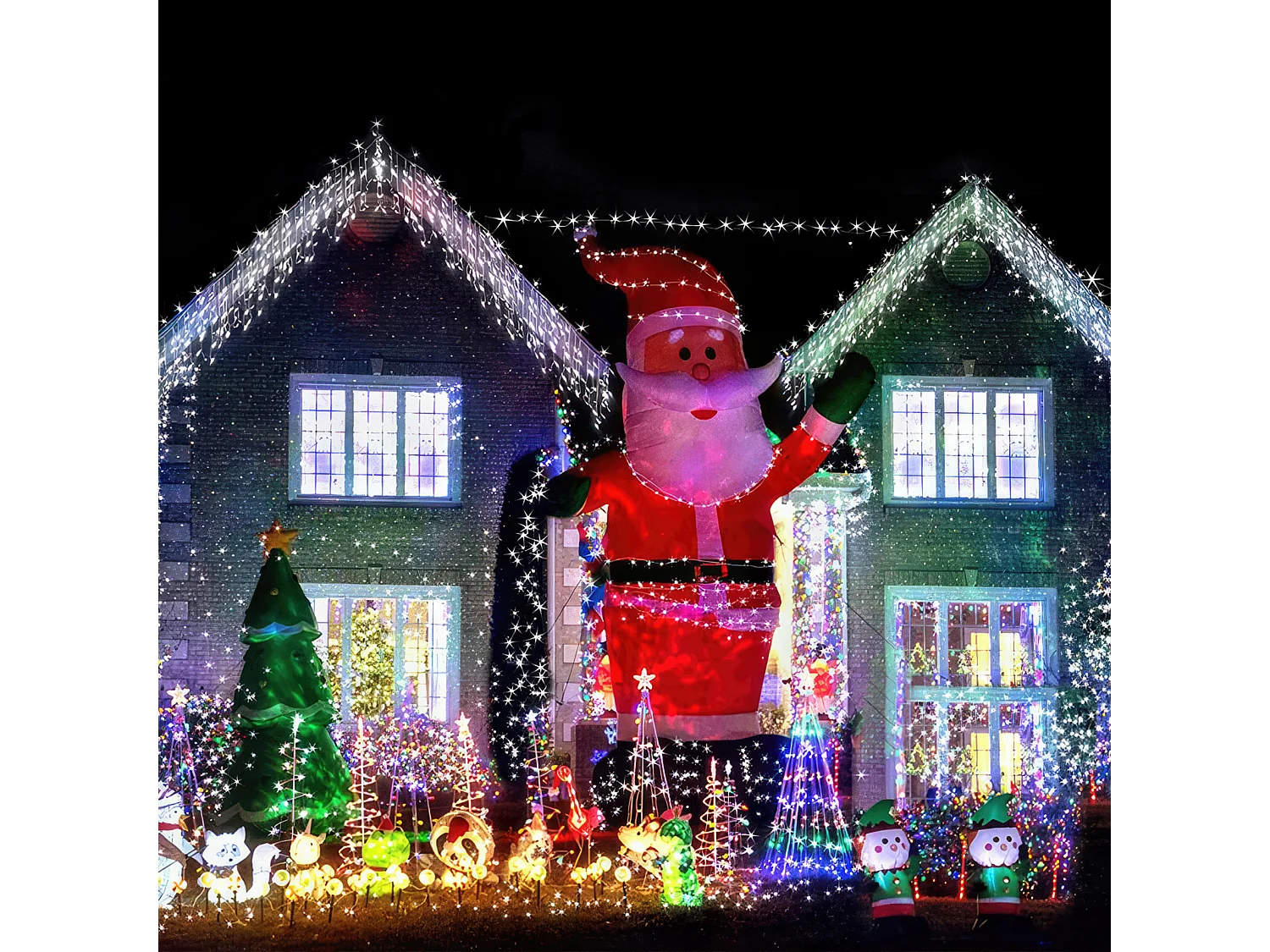 Guirlande Lumineuse 100M 600 LED - Éclairage Carnaval Mariage Extérieur Intérieur Jardin - Multicolore