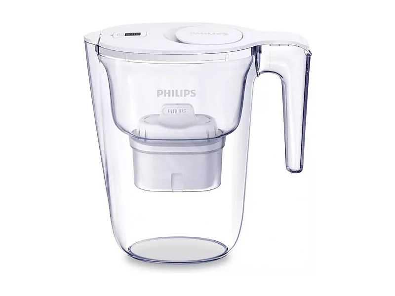 Carafe filtrante 2,6 L blanche avec 1 filtre en Microfiltration et digital timer  Philips PHAWP2933WHT/24