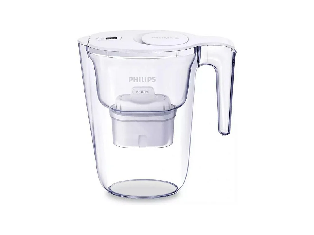 Carafe filtrante 2,6 L blanche avec 1 filtre en Microfiltration et digital timer  Philips PHAWP2933WHT/24