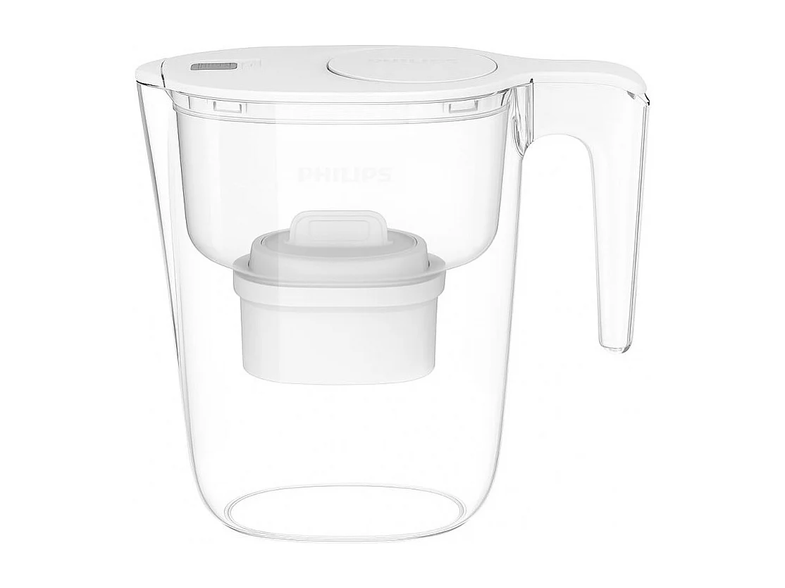 Carafe filtrante 2,6 L blanche avec 4 filtres en Microfiltration et digital timer  Philips PHAWP2933WHT4/10