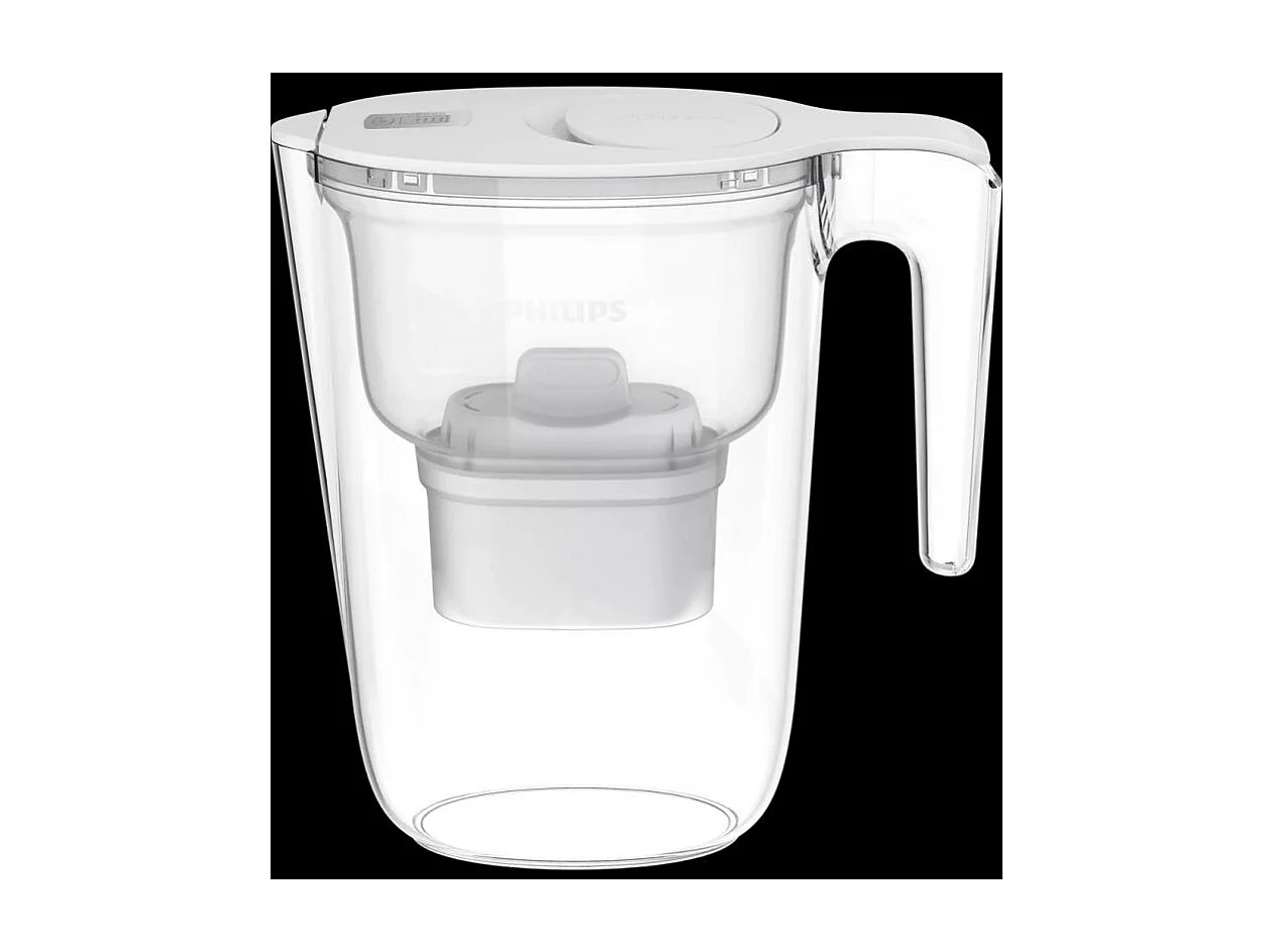 Carafe filtrante 2,6 L blanche avec 4 filtres en Microfiltration et digital timer  Philips PHAWP2933WHT4/10