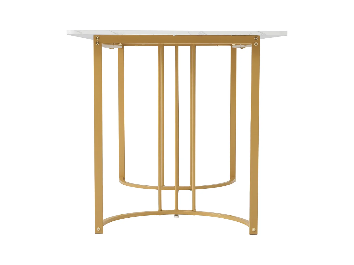 Rechteckiger Esstisch – 140x80 cm, Metallgestell, Elegant