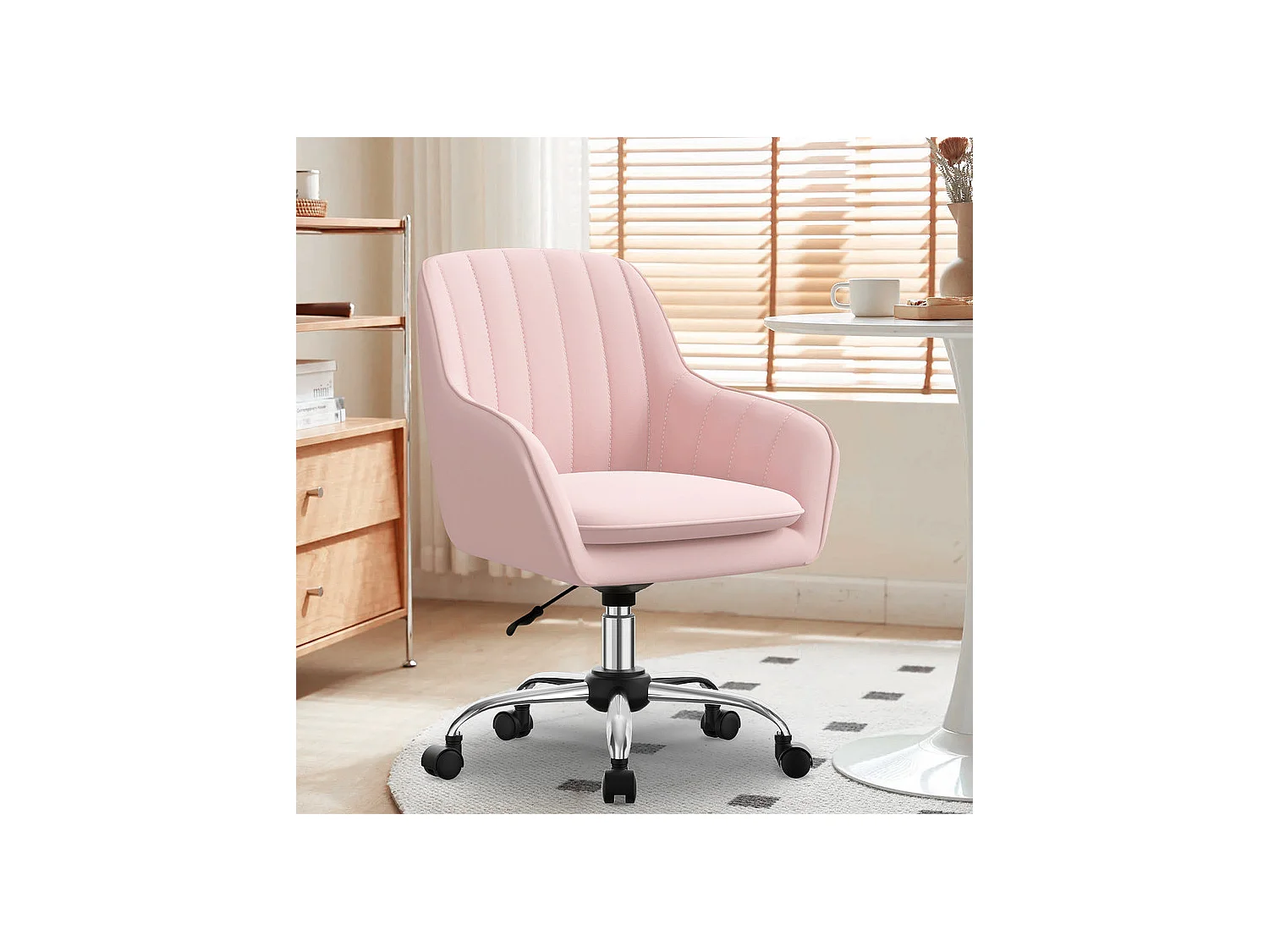 Hiazurm Chaise de Bureau Ergonomique - Chaise de Bureau avec Accoudoirs Pliables - Chaises de Bureau pour Adultes - 150 Kg - Gris