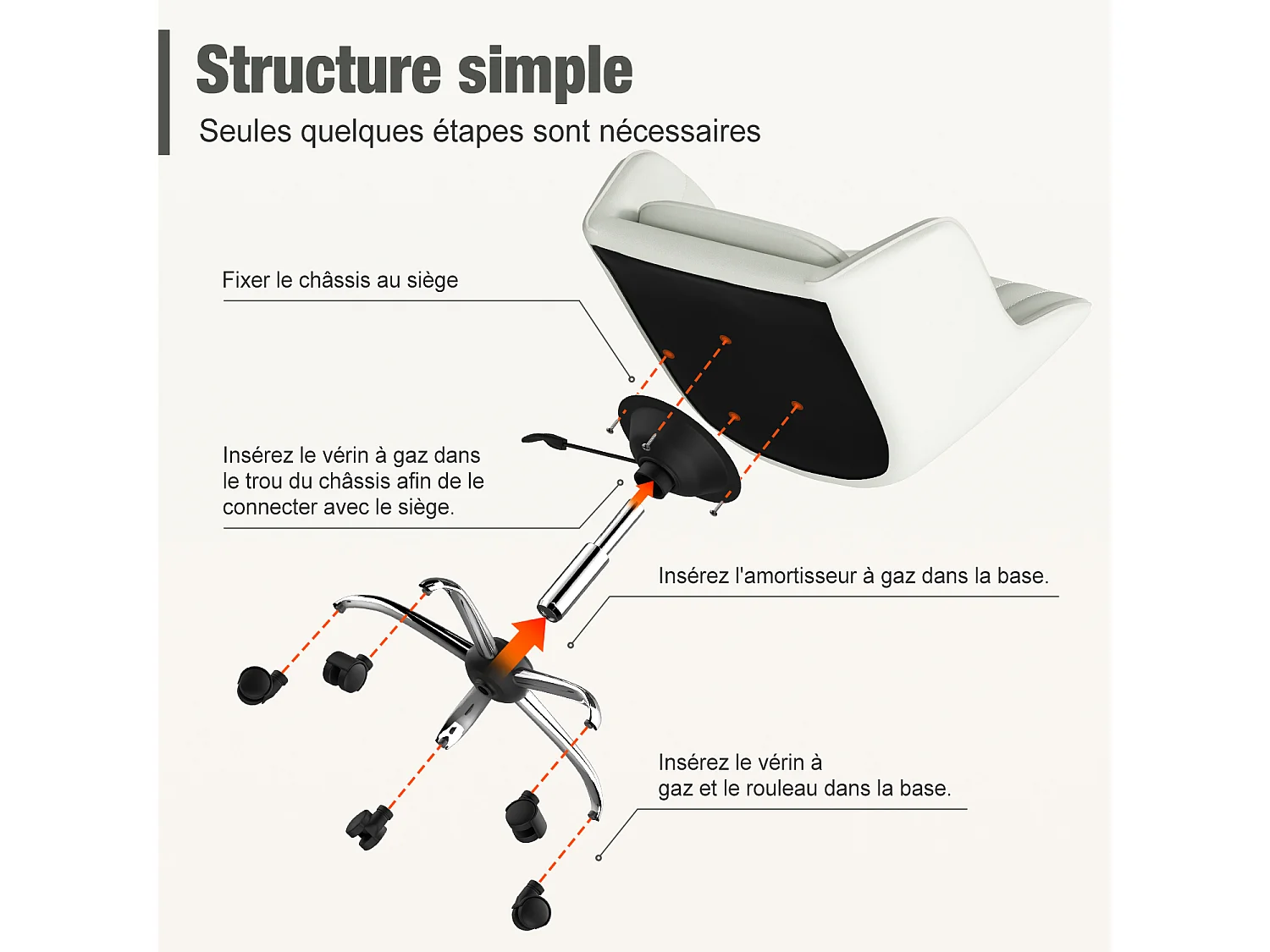 Hiazurm Chaise de Bureau Ergonomique - Chaise de Bureau avec Revêtement Doux en Bouclé, Accoudoirs Intégrés, Coussin Épais en Teddy