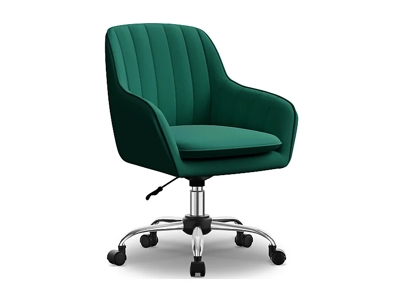 Hiazurm Chaise de Bureau Ergonomique - Chaise de Bureau avec Revêtement Doux en Bouclé, Accoudoirs Intégrés, Coussin Épais en Teddy