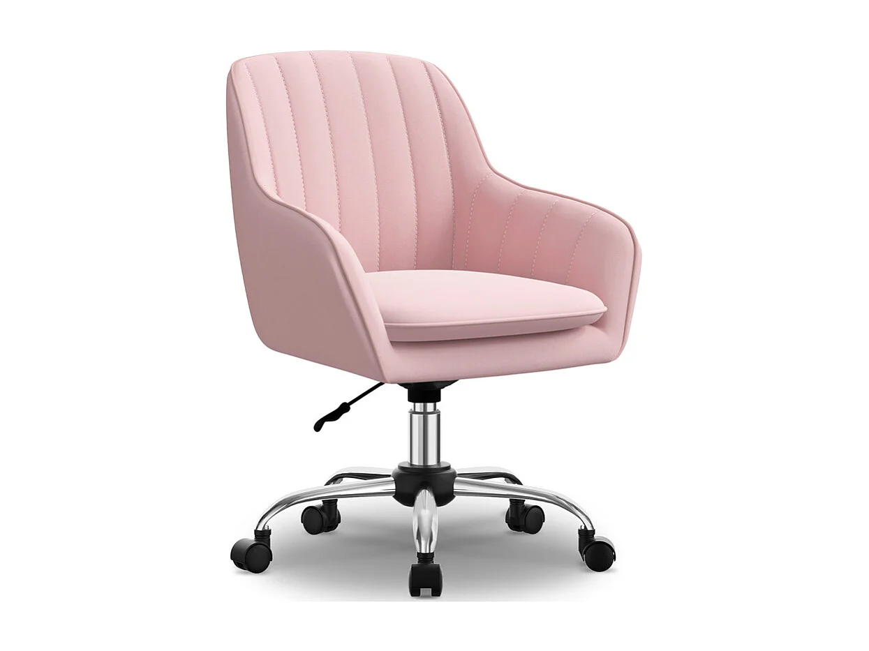 Hiazurm Chaise de Bureau Ergonomique - Chaise de Bureau avec Revêtement Doux en Bouclé, Accoudoirs Intégrés, Coussin Épais en Teddy