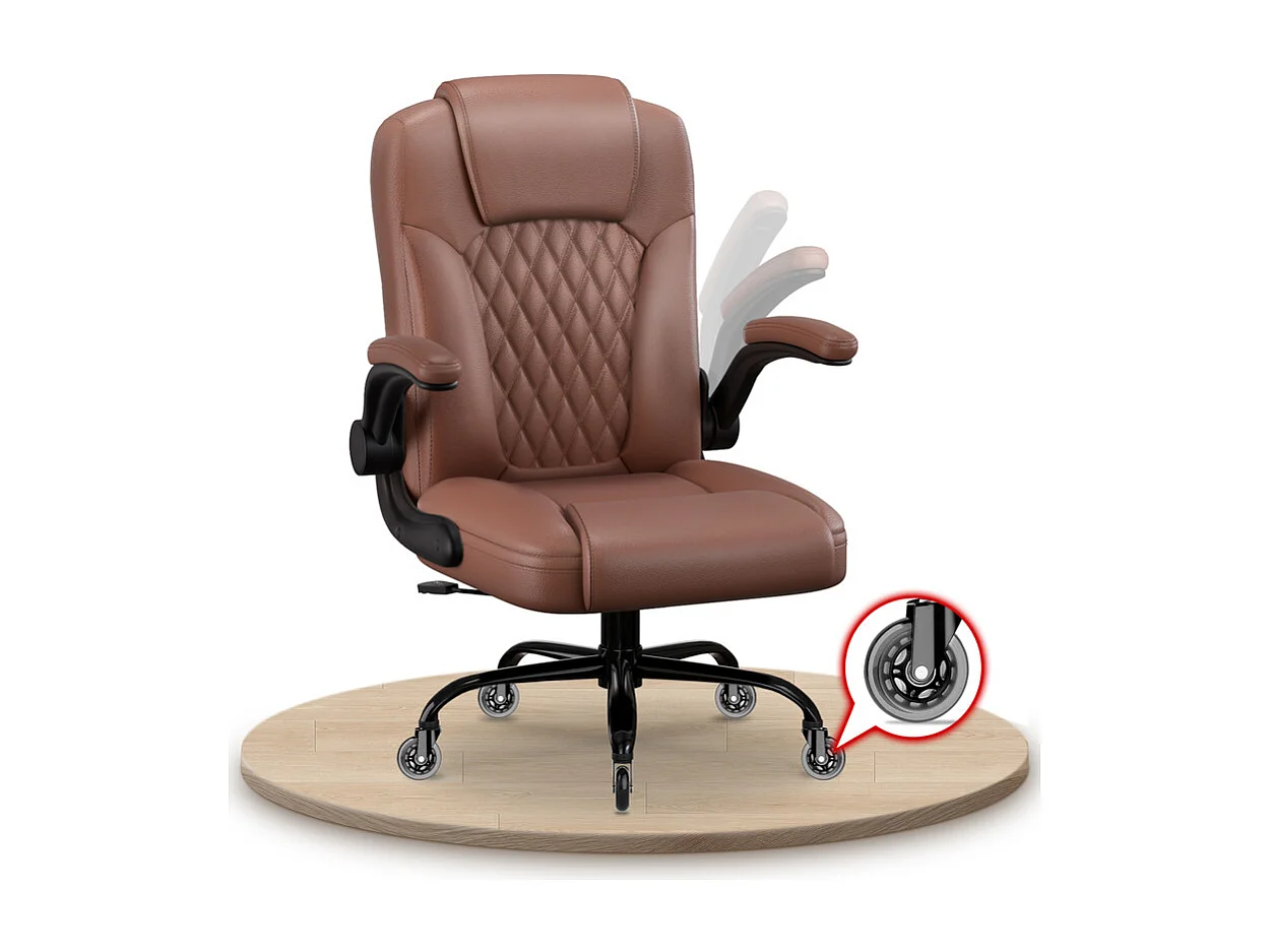 Hiazurm Chaise de Bureau Ergonomique - Chaise de Bureau avec Dossier Réglable de 90° à 120° - Chaises de Bureau pour Adultes - Accoudoirs Pliables