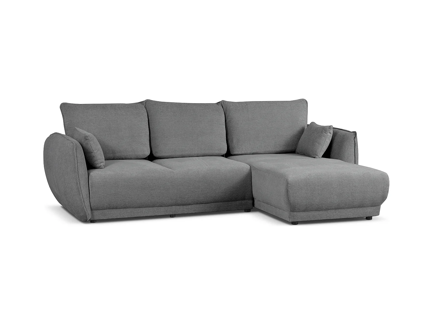 Narożnik prawy Loren z funkcją spania 250x150x90 cm – tkanina Raven 7 szara