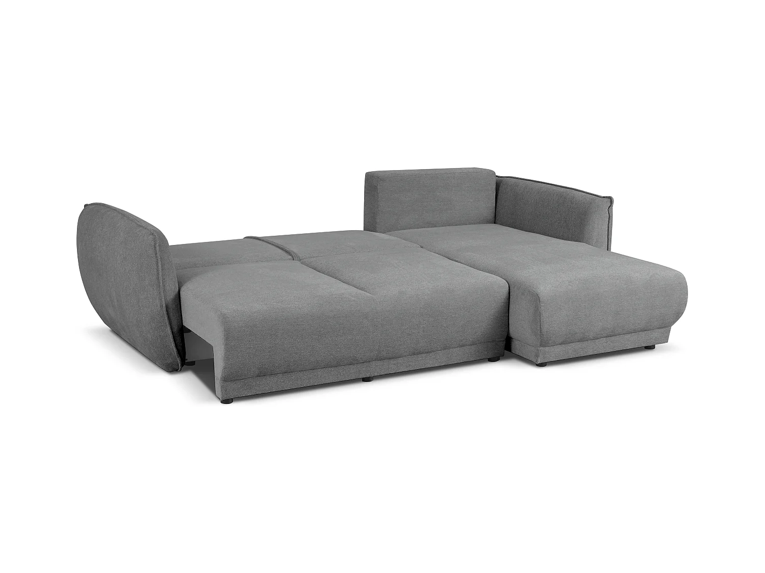 Narożnik prawy Loren z funkcją spania 250x150x90 cm – tkanina Raven 7 szara