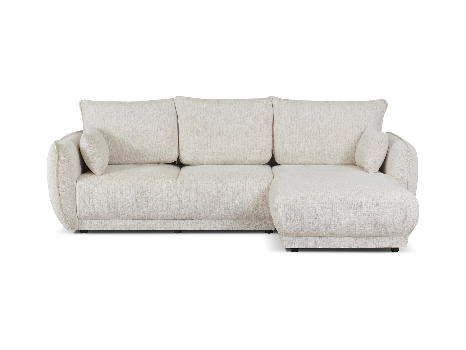 Narożnik prawy Loren z funkcją spania 250x150x90 cm – tkanina Bello 5 kremowa