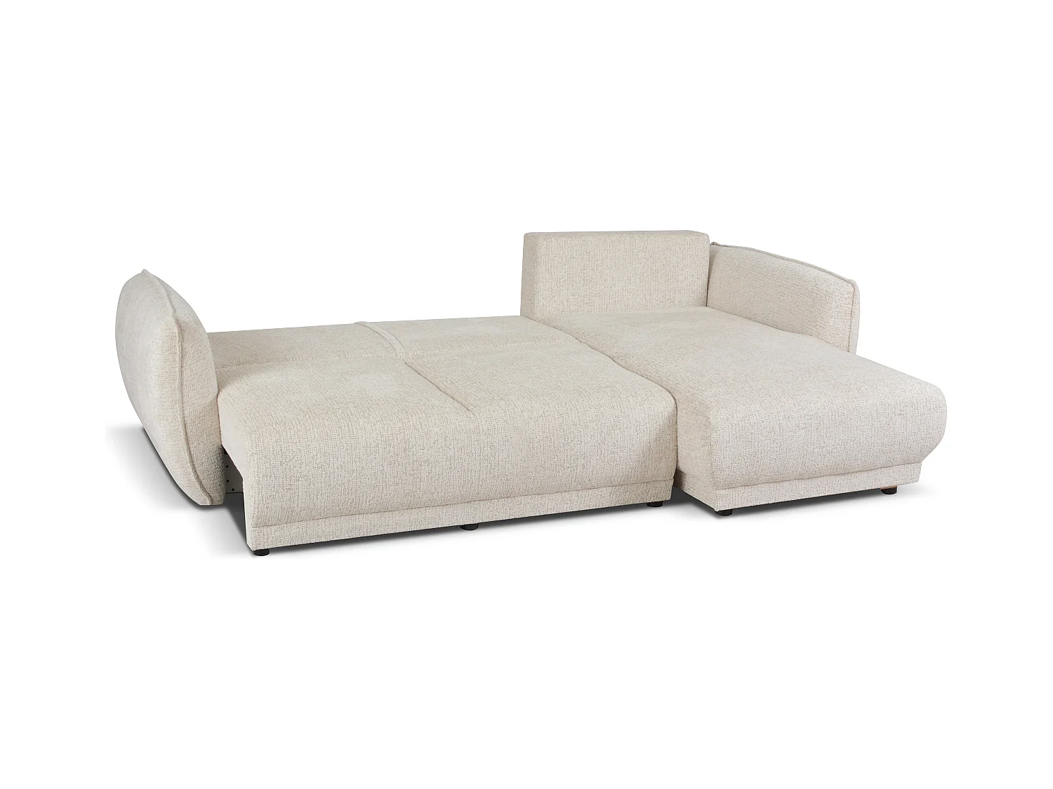 Narożnik prawy Loren z funkcją spania 250x150x90 cm – tkanina Bello 5 kremowa