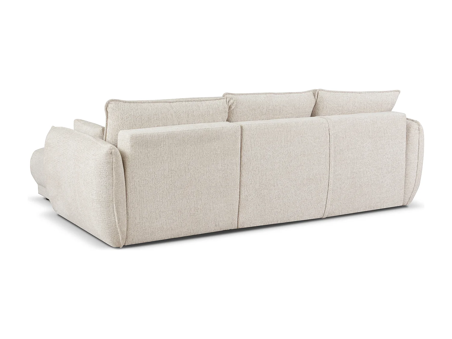 Narożnik prawy Loren z funkcją spania 255x165x91 cm – tkanina Bello 5 kremowa