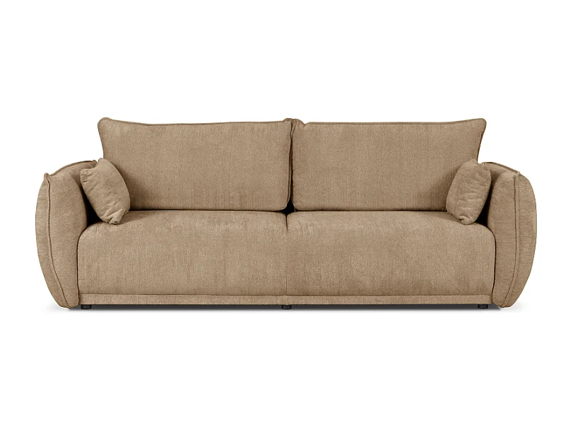 Canapé moderne Loren avec fonction de couchage 238x100x90 cm – tissu Raven  30 beige