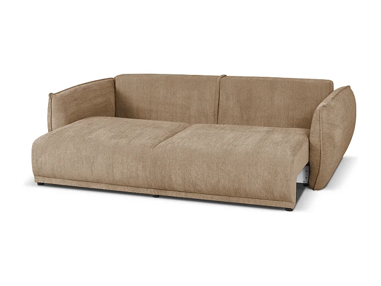 Moderne slaapbank Loren met slaapfunctie 238x100x90 cm – stof Raven  30 beige