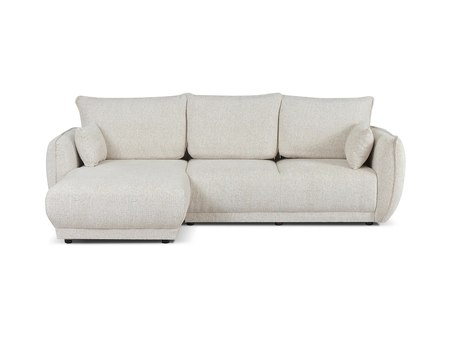 Narożnik lewy Loren z funkcją spania 250x150x90 cm – tkanina Bello 5 kremowa