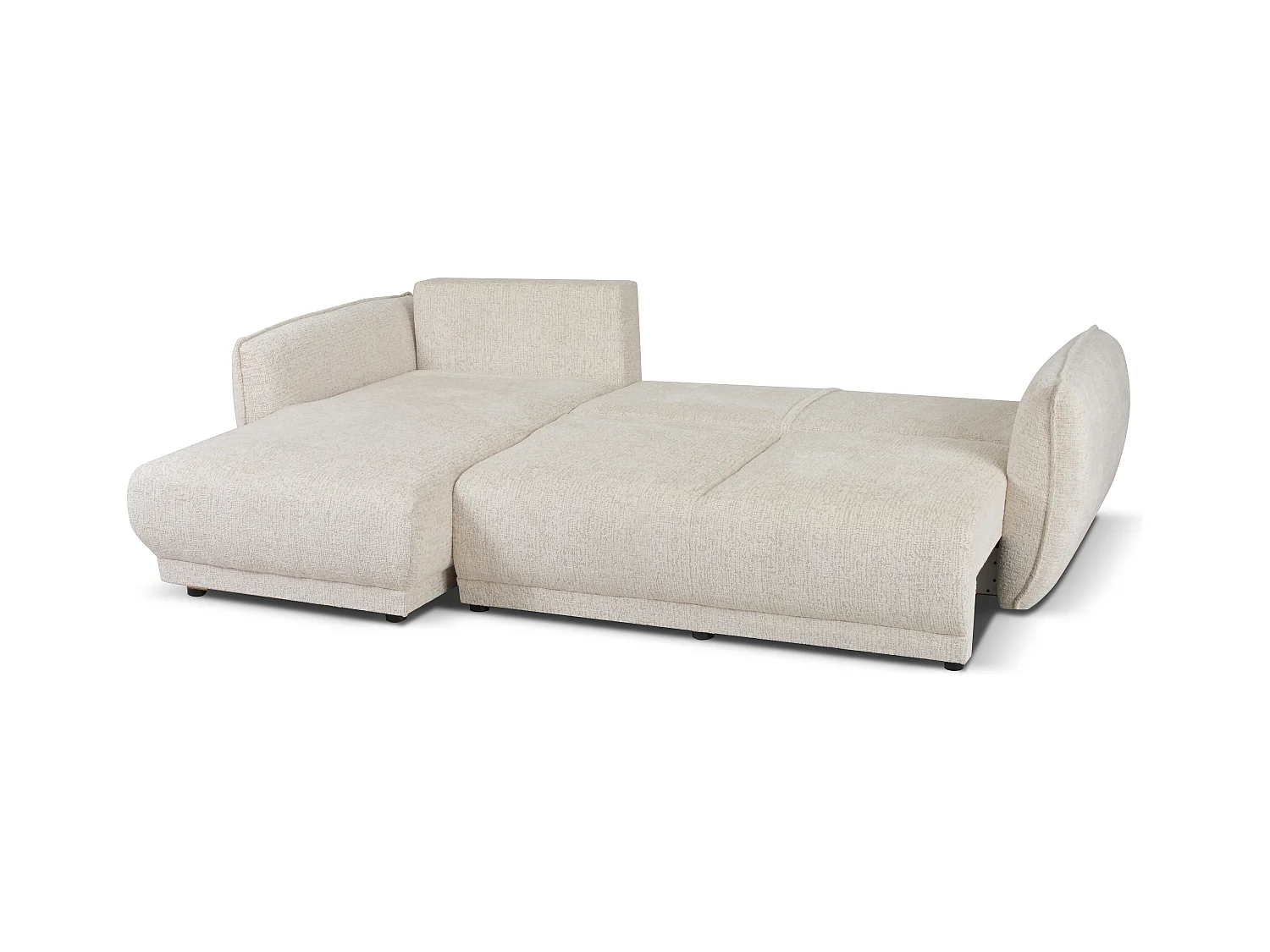 Narożnik lewy Loren z funkcją spania 250x150x90 cm – tkanina Bello 5 kremowa