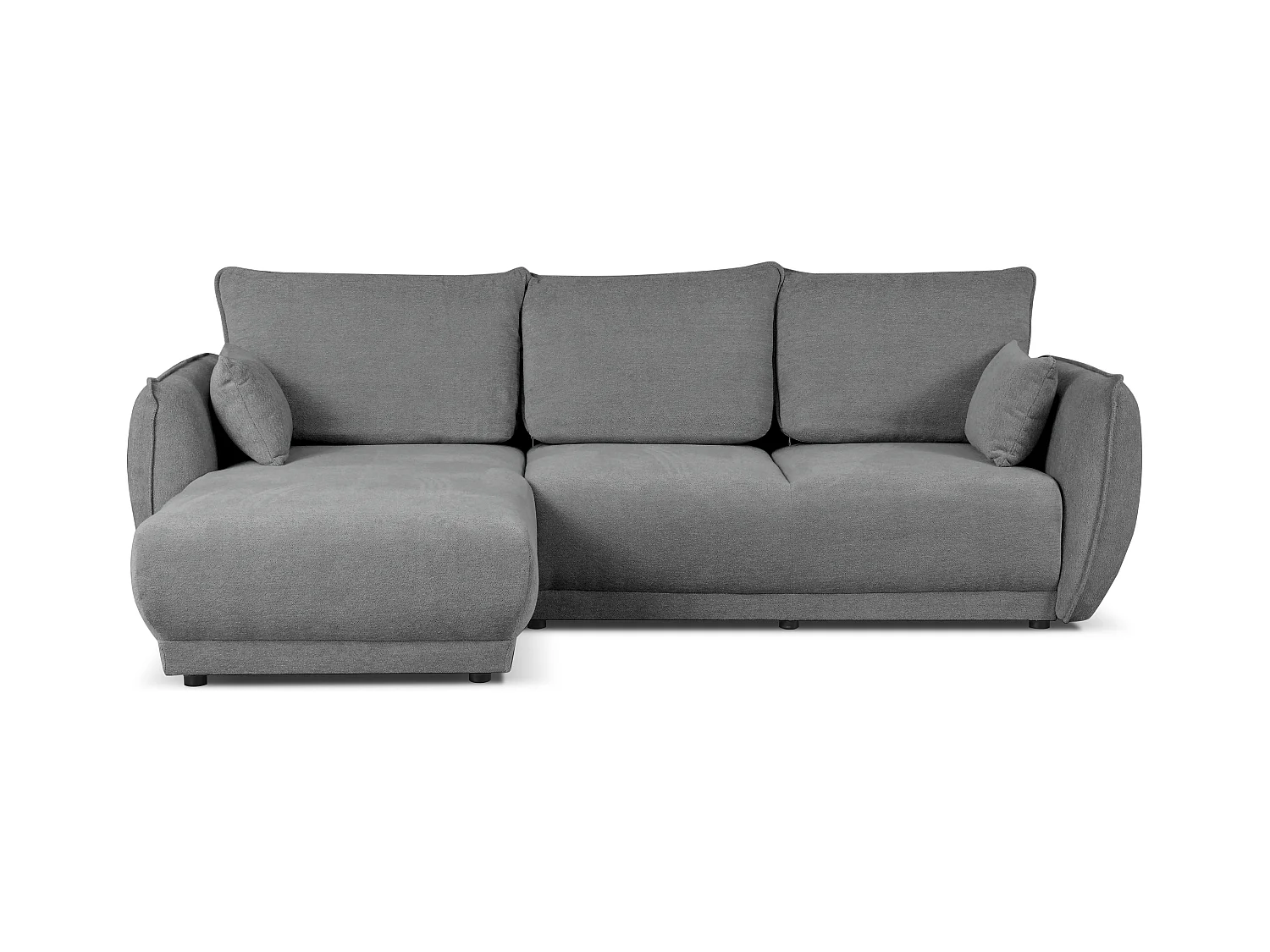 Narożnik lewy Loren z funkcją spania 250x150x90 cm – tkanina Raven 7 szara