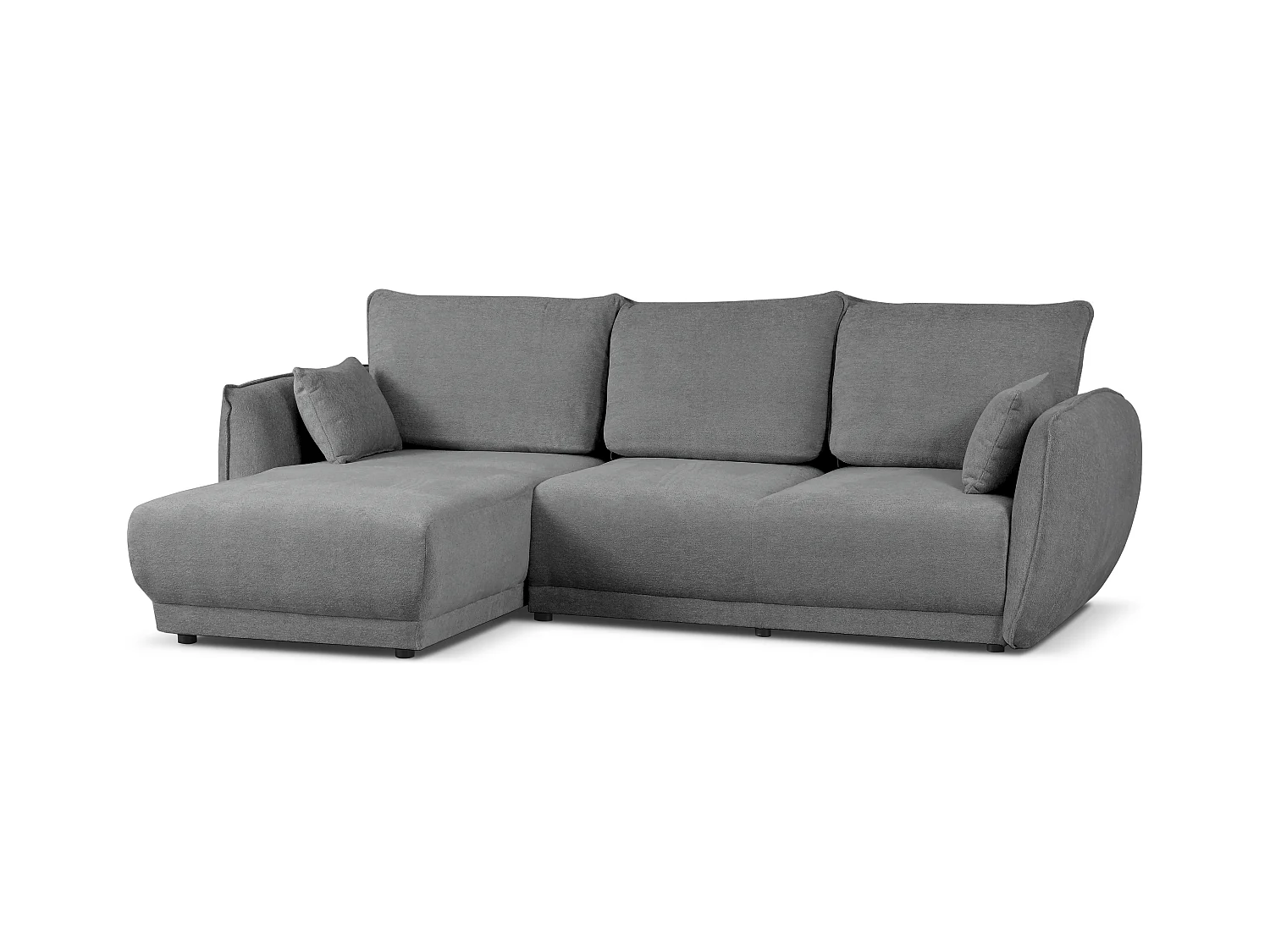 Narożnik lewy Loren z funkcją spania 250x150x90 cm – tkanina Raven 7 szara