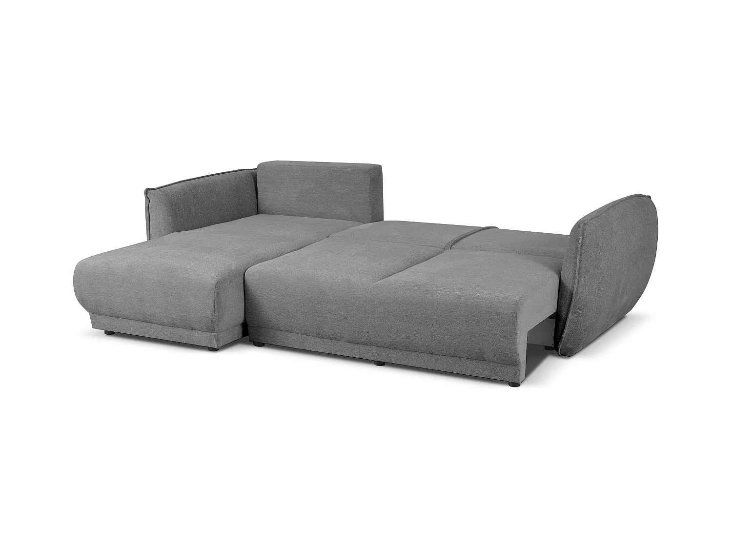 Narożnik lewy Loren z funkcją spania 250x150x90 cm – tkanina Raven 7 szara