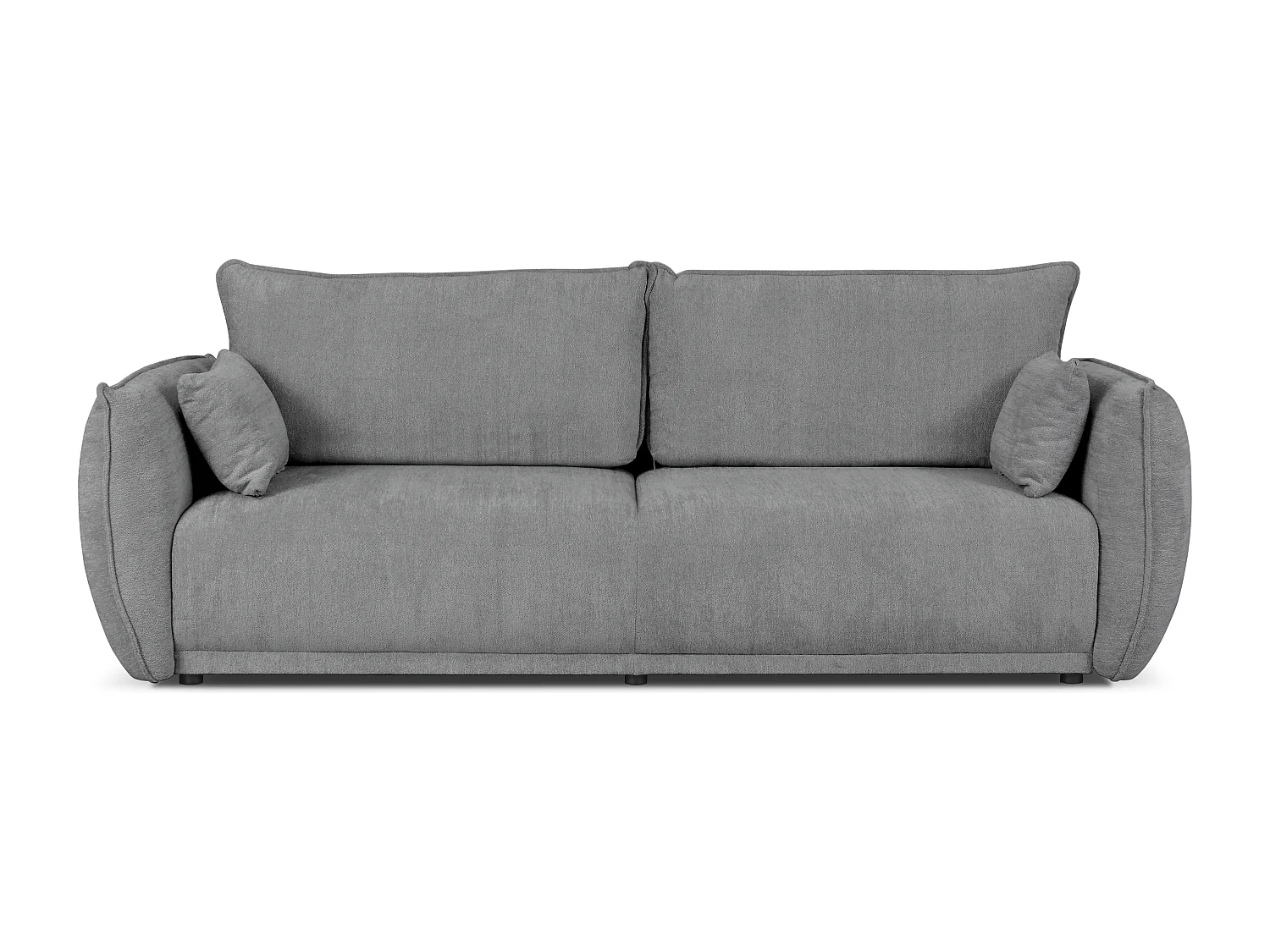 Moderne slaapbank Loren met slaapfunctie 238x100x90 cm – stof Raven 7 grijs