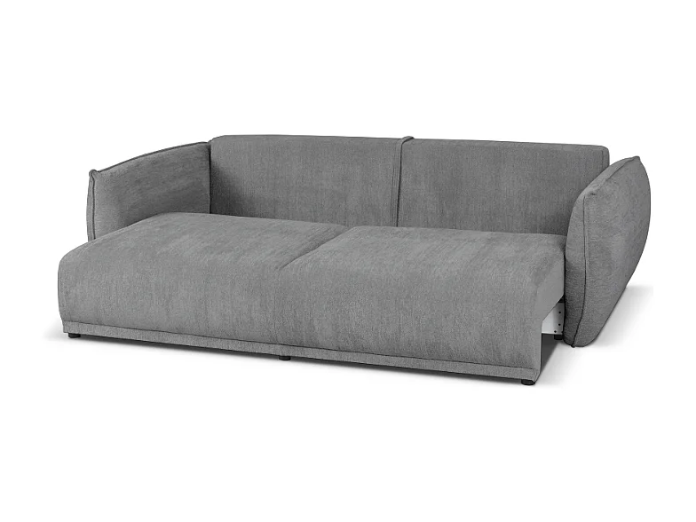 Moderne slaapbank Loren met slaapfunctie 238x100x90 cm – stof Raven 7 grijs