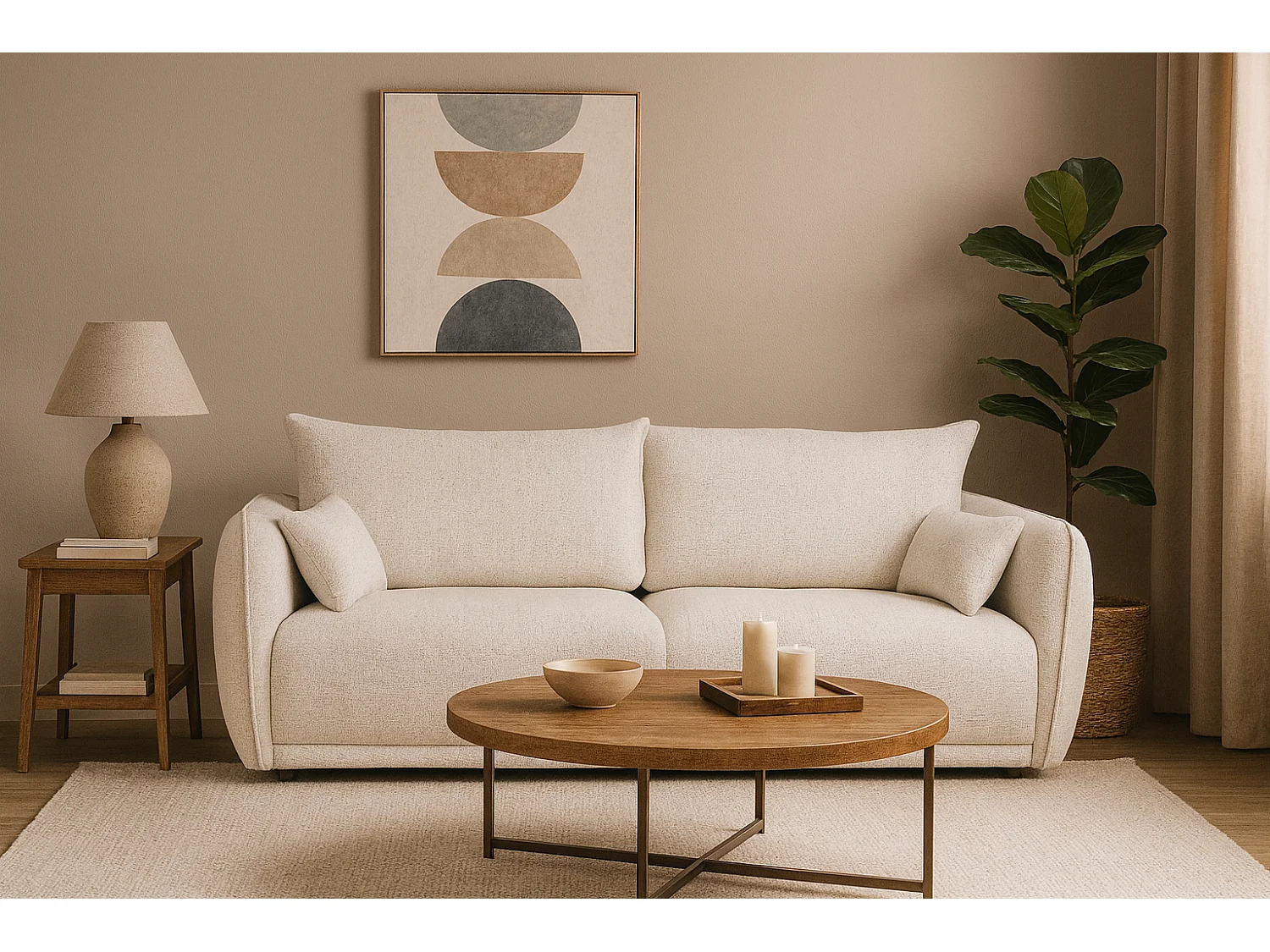 Canapé moderne Loren avec fonction de couchage 238x100x90 cm – tissu Bello 5