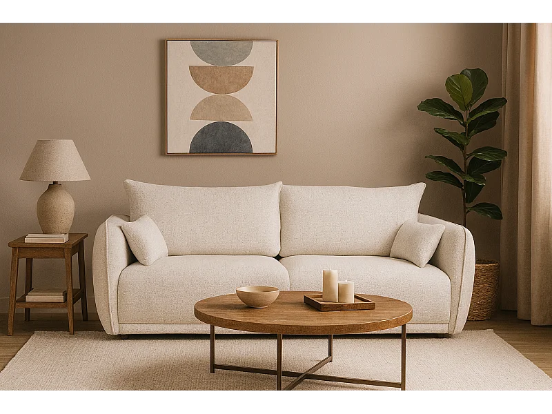 Canapé moderne Loren avec fonction de couchage 238x100x90 cm – tissu Bello 5