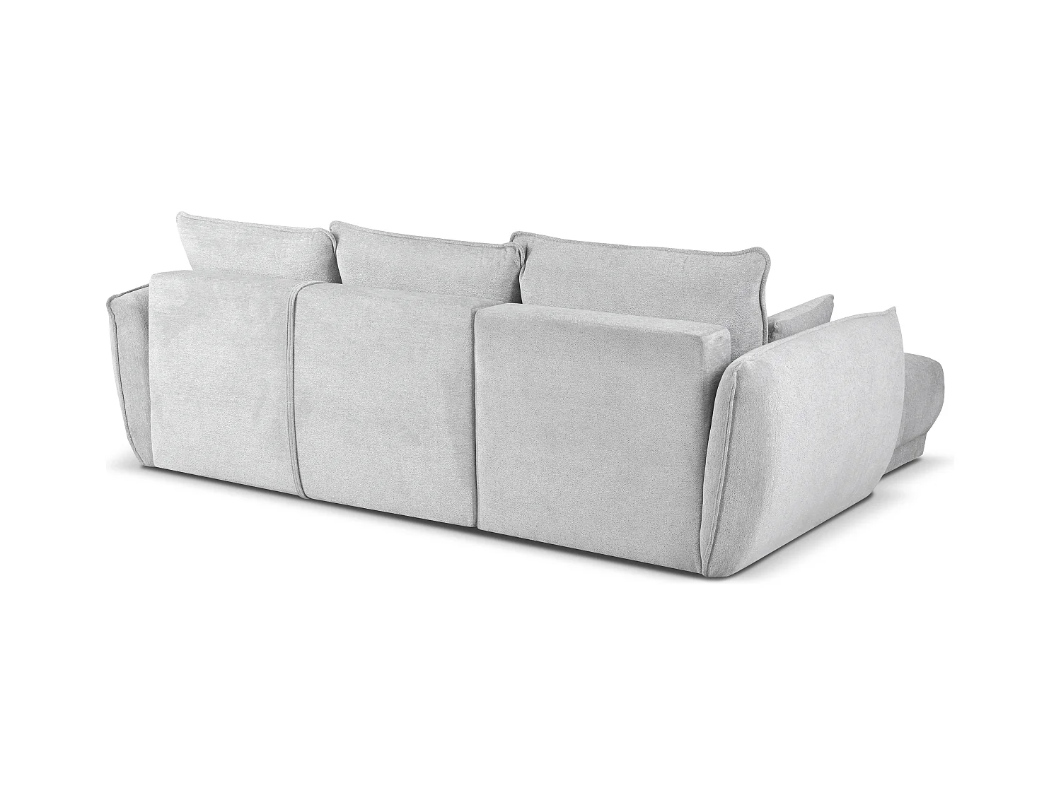 Narożnik lewy Loren z funkcją spania 250x150x90 cm – tkanina Raven 6 jasno szara