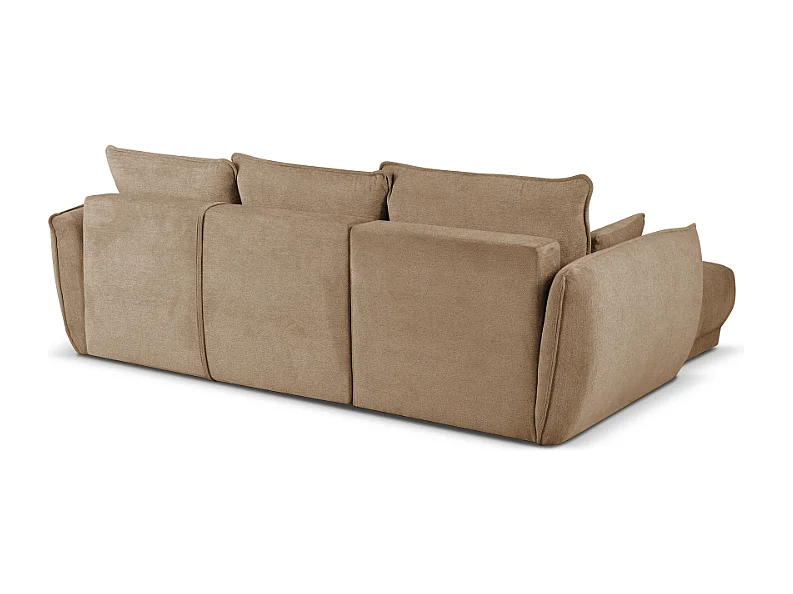 Ecksofa links  Loren mit Schlaffunktion 250x150x90 cm – Stoff Raven 30 beige
