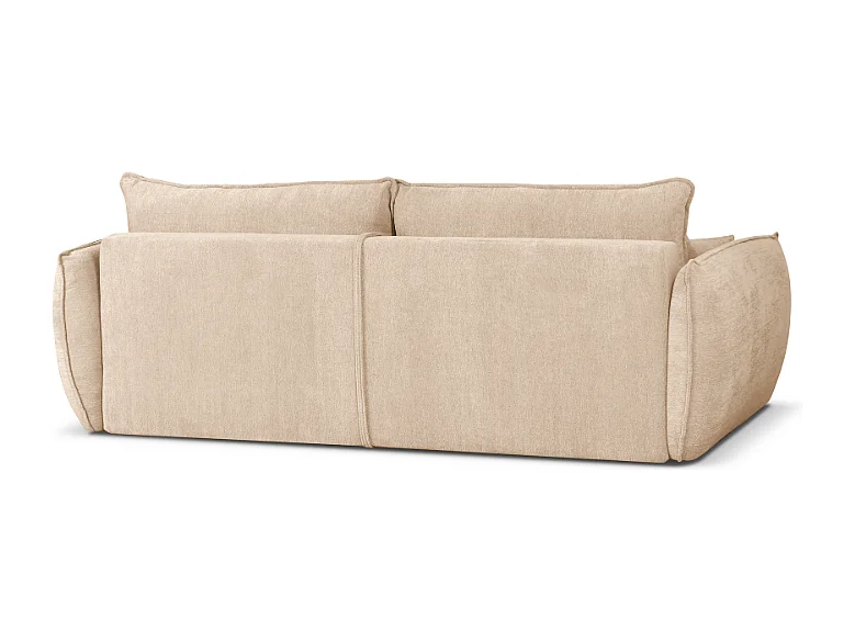 Nowoczesna sofa Loren z funkcją spania 238x100x90 cm – kremowa Raven 24