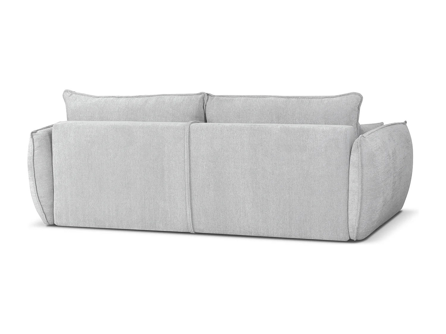 Canapé moderne Loren avec fonction de couchage 238x100x90 cm – tissu Raven 6 gris clair