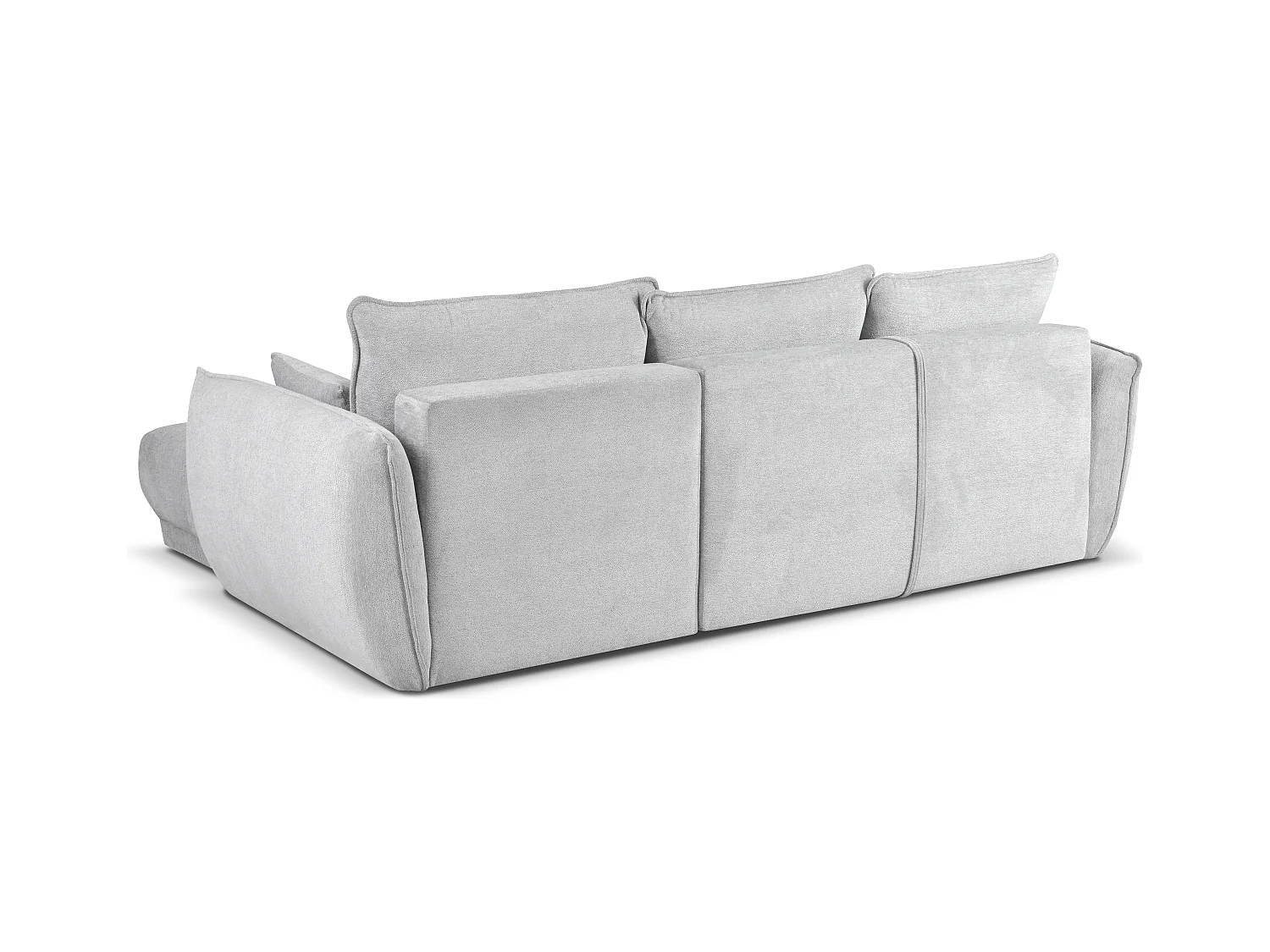 Narożnik prawy Loren z funkcją spania 250x150x90 cm – tkanina Raven 6 jasno szara