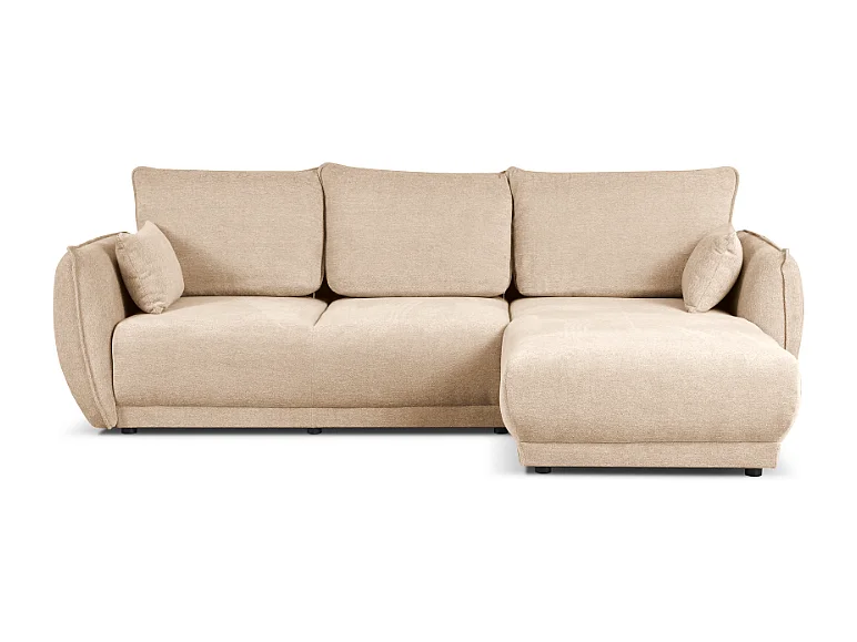 Narożnik prawy Loren z funkcją spania 250x150x90 cm – tkanina Raven 24 kremowa