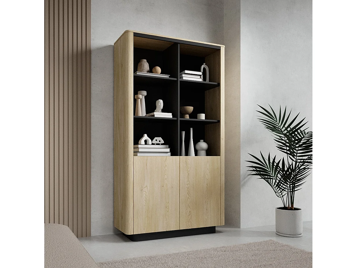 Libreria, rovere cremonese, 113,2 x 190,1 x 38,1 cm
